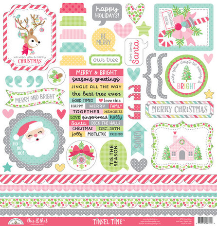 Doodlebug Design Inc. Tinsel Time This & That Stickers (8753)