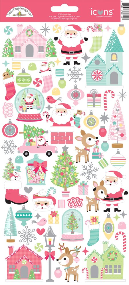 Doodlebug Design Inc. Tinsel Time Icons Stickers (8752)