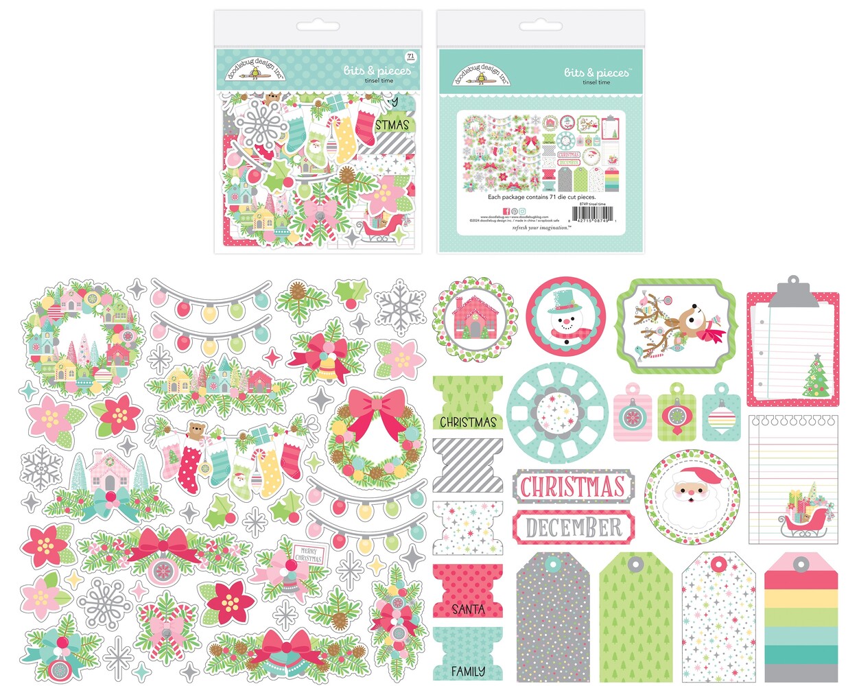 Doodlebug Design Inc. Tinsel Time Bits & Pieces (8749) Doodlebug Design Inc. Tinsel Time Bits & Pieces (8749)