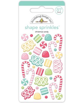 Doodlebug Design Inc. Tinsel Time Christmas Candy Shape Sprinkles (8721)