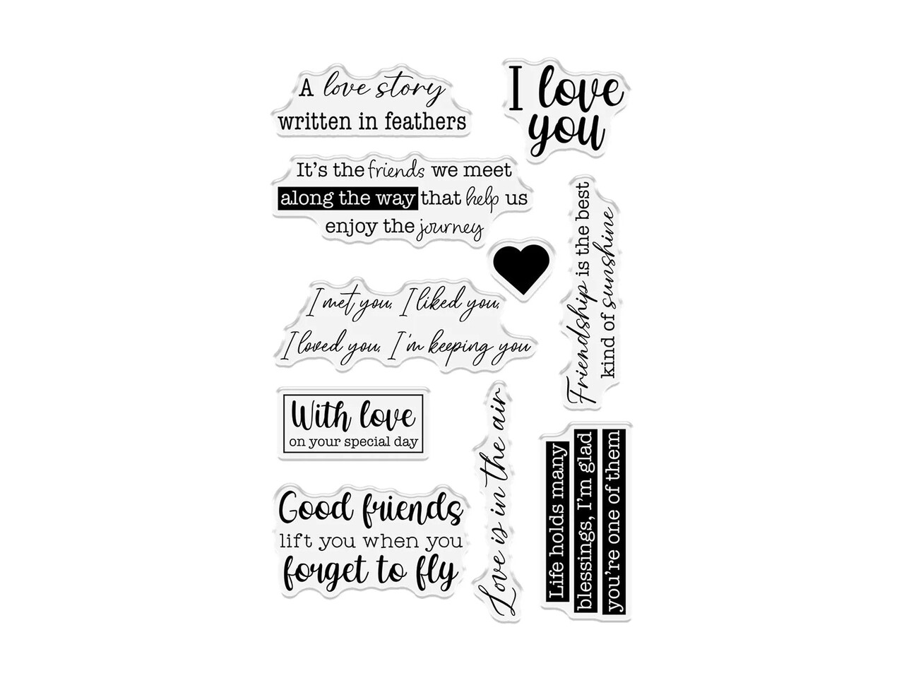 Crafter's Companion Love Birds Clear Stamps Written in Feathers (CC-LB-CA-ST-WRIF) Crafter's Companion Love Birds Clear Stamps Written in Feathers (CC-LB-CA-ST-WRIF)