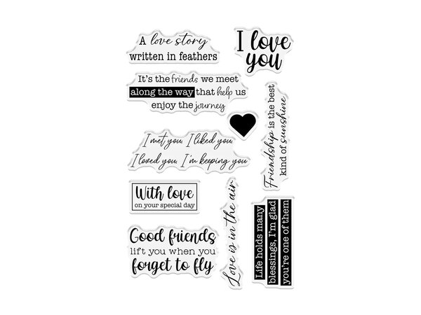 Crafter's Companion Love Birds Clear Stamps Written in Feathers (CC-LB-CA-ST-WRIF) Crafter's Companion Love Birds Clear Stamps Written in Feathers (CC-LB-CA-ST-WRIF)