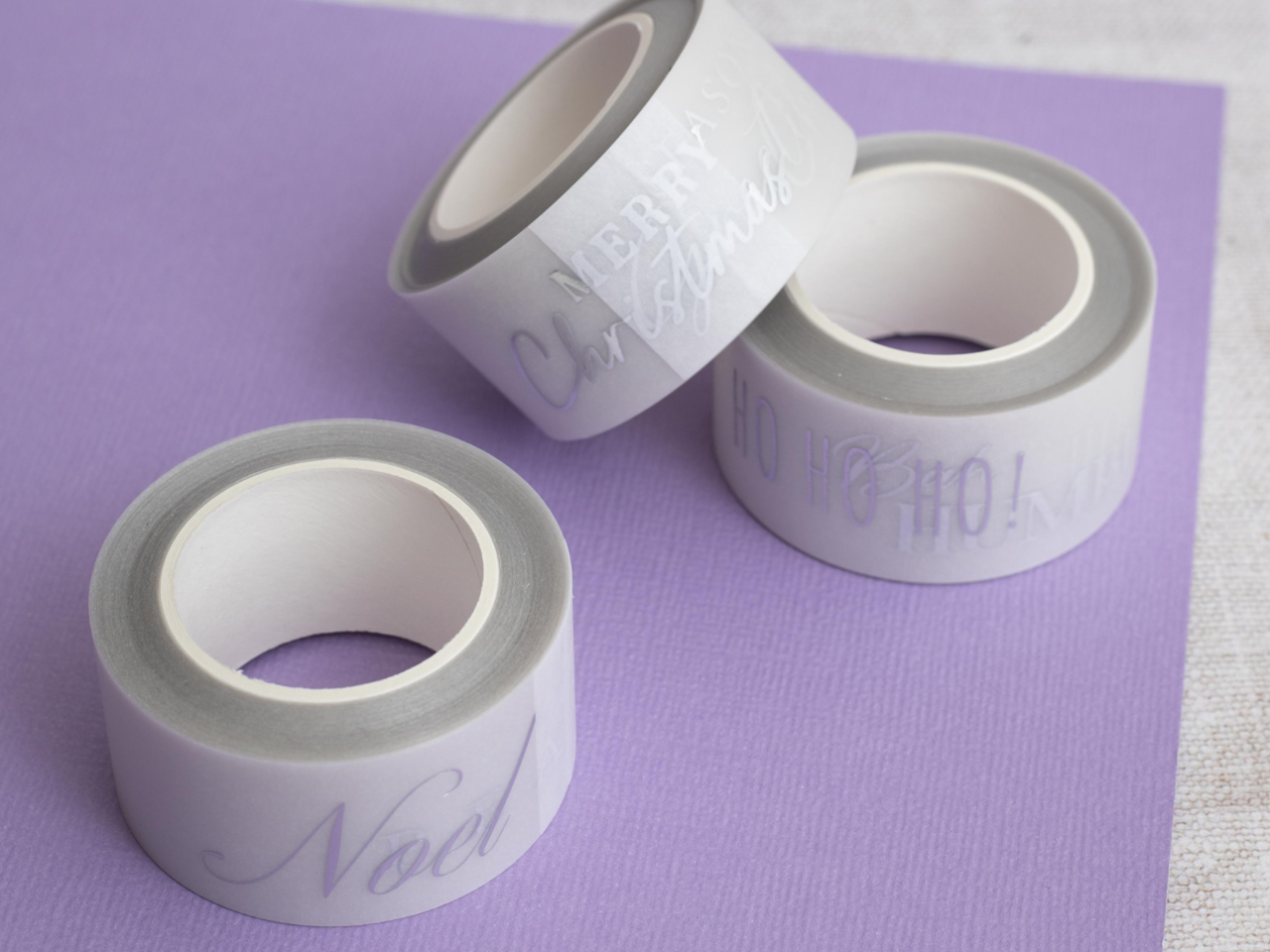 Crafter's Companion Vellum Washi Rolls Christmas Silver Sentiments (CC-VWAS-XMAS-SILV)