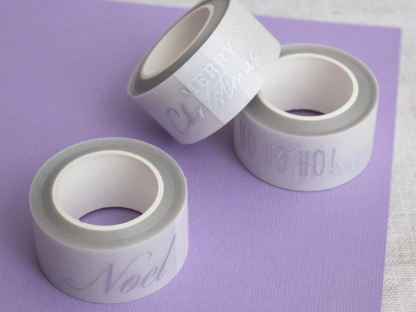 Crafter's Companion Vellum Washi Rolls Christmas Silver Sentiments (CC-VWAS-XMAS-SILV)