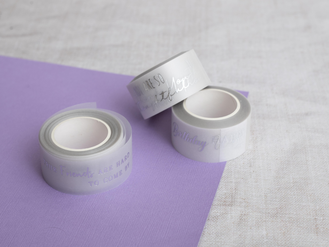 Crafter's Companion Vellum Washi Rolls Silver Sentiments (CC-VWAS-SILV)