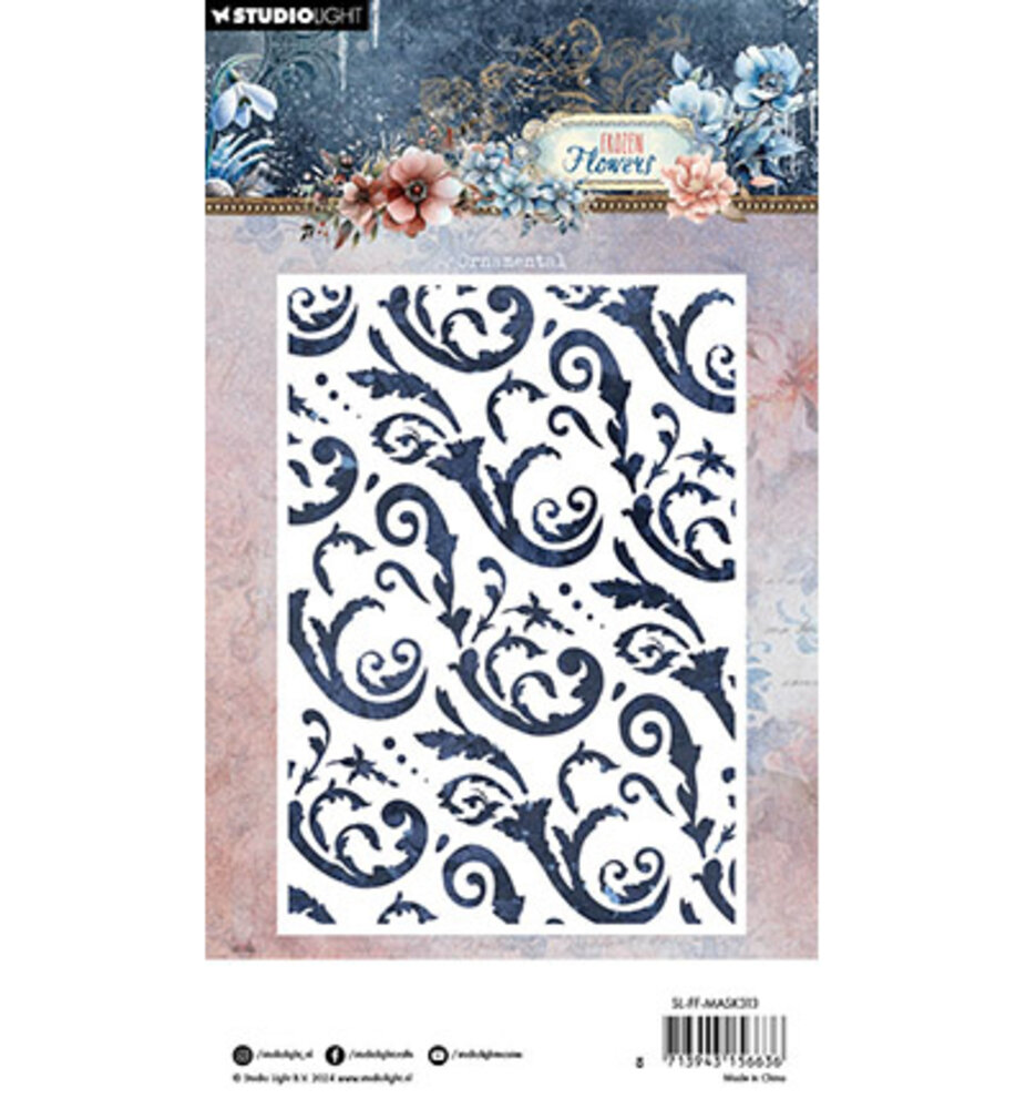 Studio Light Frozen Flowers Masking Stencil Ornamental (SL-FF-MASK313)