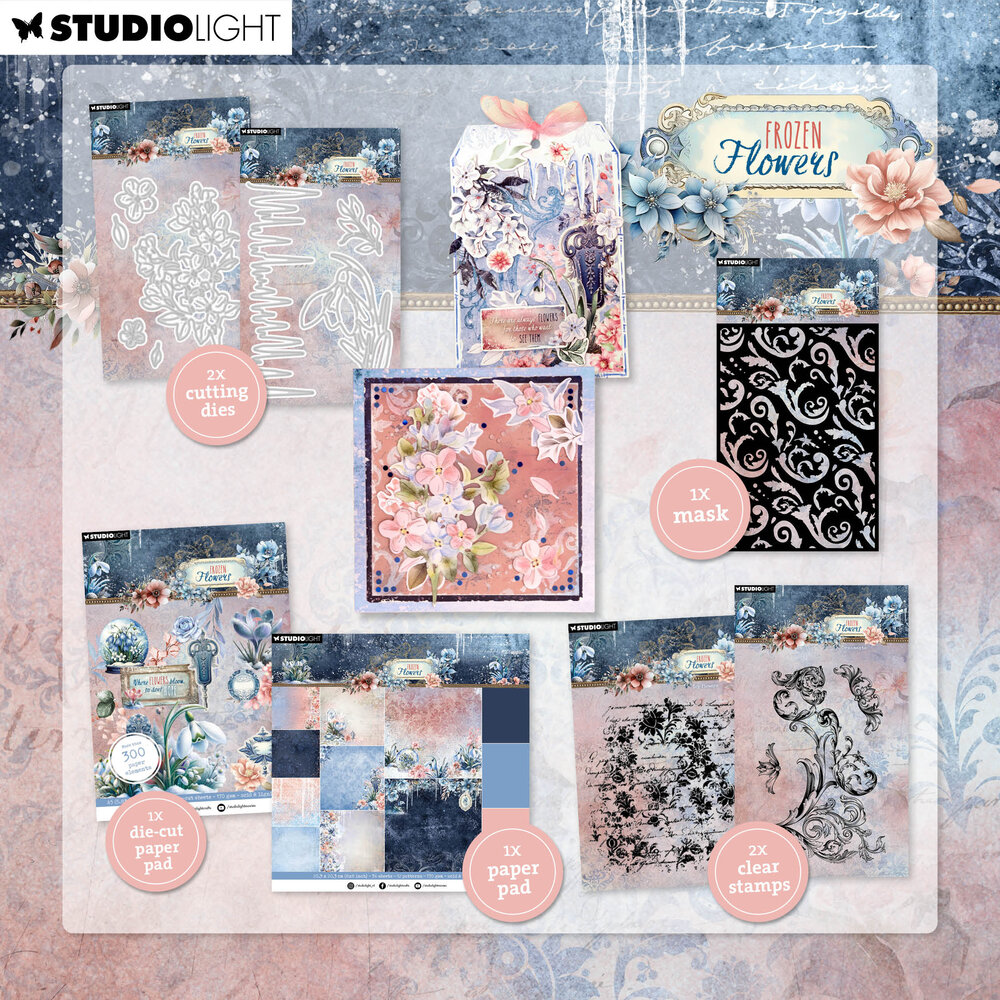 Studio Light Frozen Flowers A5 Die-Cut Paper Pad (SL-FF-DCPP266) Studio Light Frozen Flowers A5 Die-Cut Paper Pad (SL-FF-DCPP266)