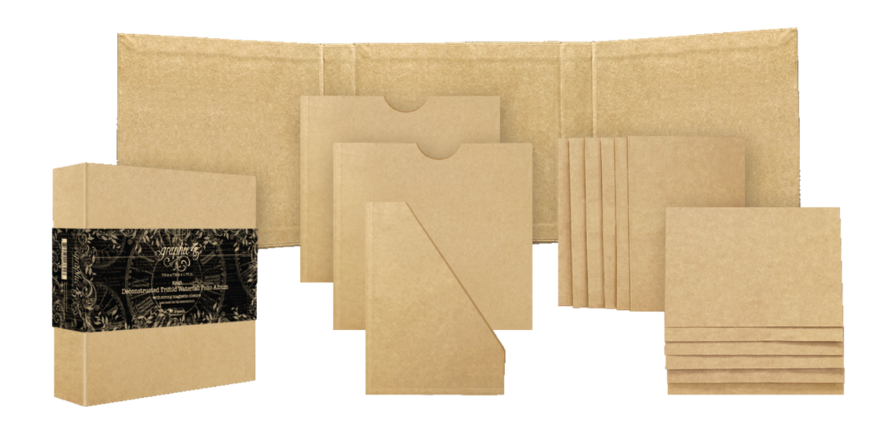 Graphic 45 Trifold Waterfall Folio Album Kraft (4502927) Graphic 45 Trifold Waterfall Folio Album Kraft (4502927)