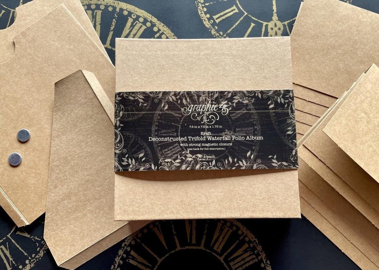 Graphic 45 Trifold Waterfall Folio Album Kraft (4502927) Graphic 45 Trifold Waterfall Folio Album Kraft (4502927)