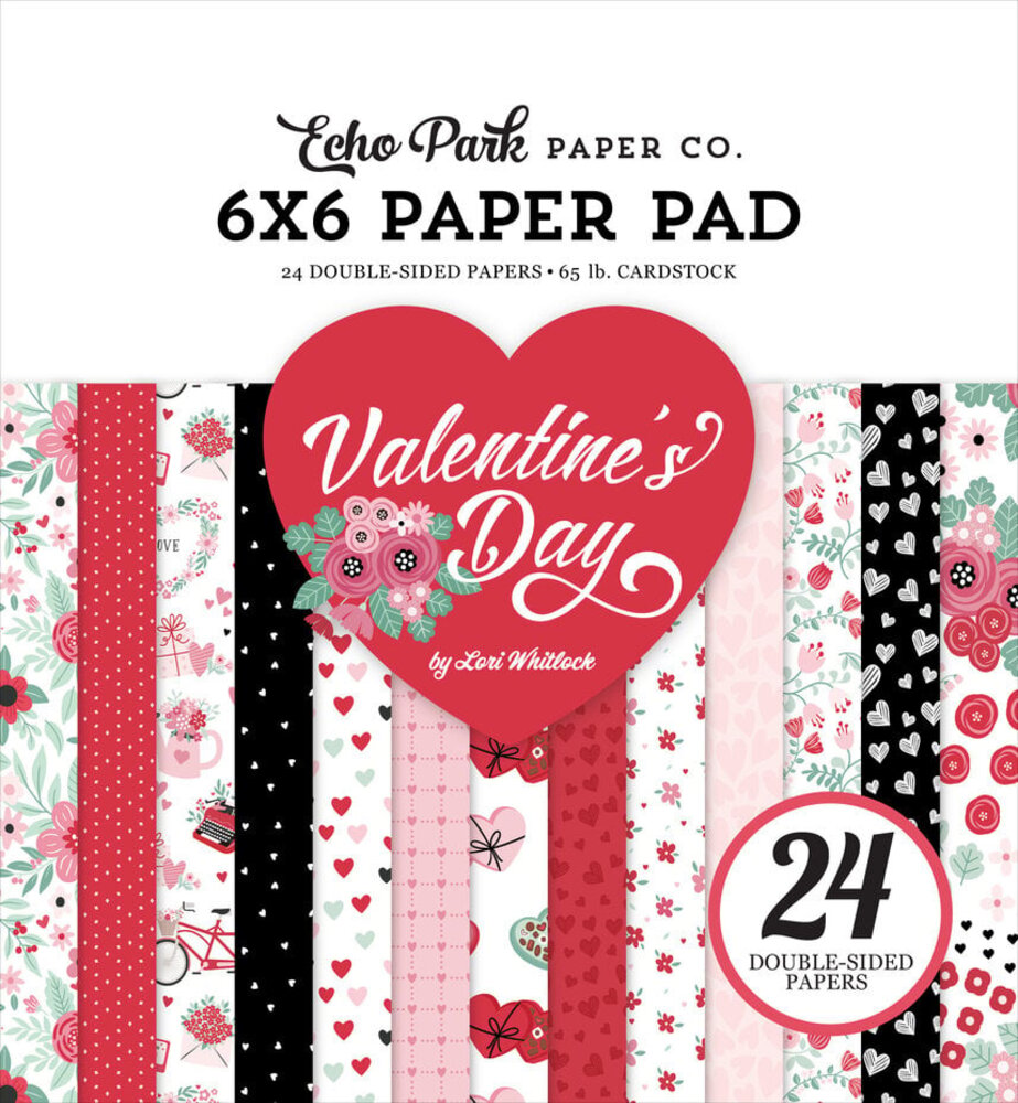 Echo Park Valentine's Day 6x6 Inch Paper Pad (VD406023) Echo Park Valentine's Day 6x6 Inch Paper Pad (VD406023)