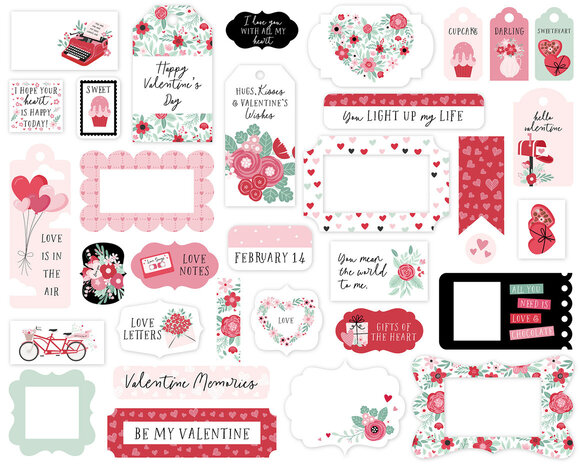 Echo Park Valentine's Day Ephemera Frames & Tags (VD406025) Echo Park Valentine's Day Ephemera Frames & Tags (VD406025)