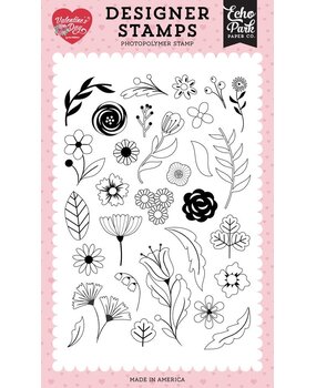 Echo Park Valentine's Day Clear Stamp Plant Love Florals (VD406043)* Echo Park Valentine's Day Clear Stamp Plant Love Florals (VD406043)*