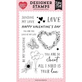 Echo Park Valentine's Day Clear Stamp Floral Heart Wreath (VD406044)*