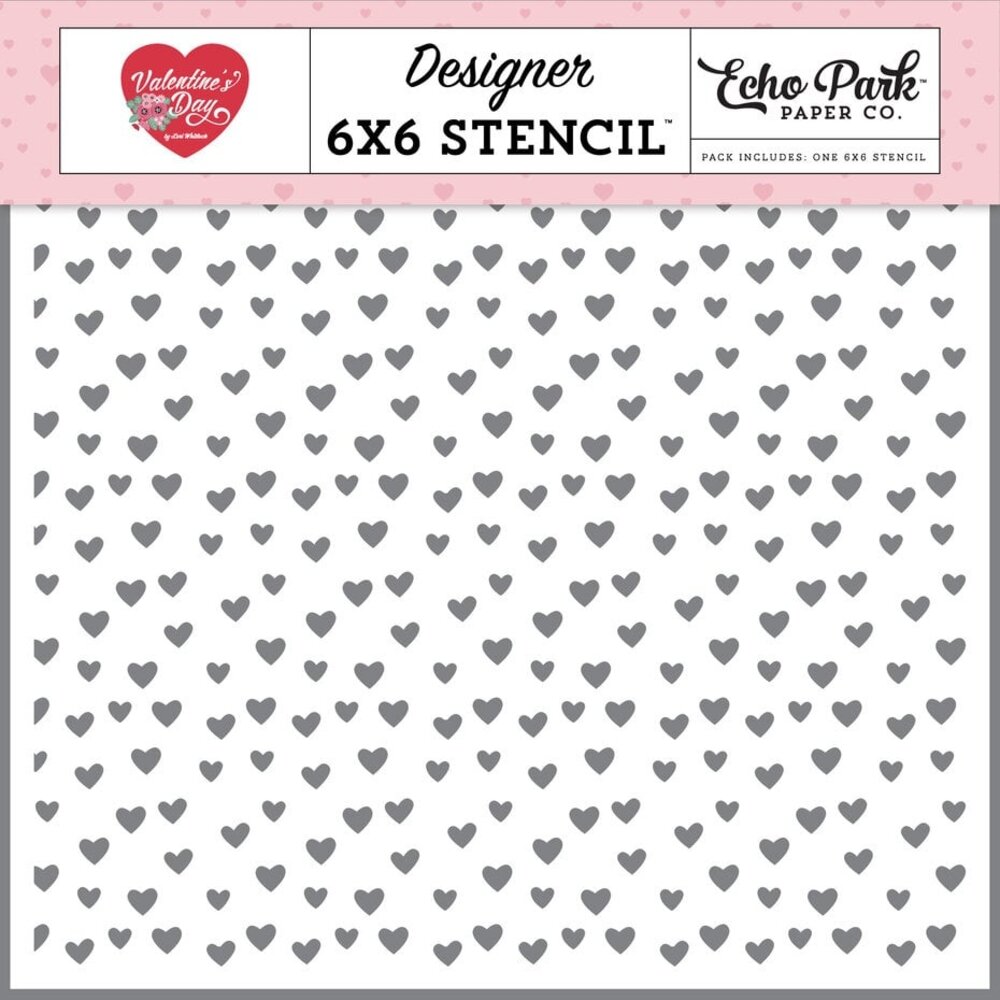 Echo Park Valentine's Day Stencil Bubbly Hearts (VD406035) Echo Park Valentine's Day Stencil Bubbly Hearts (VD406035)
