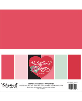 Echo Park Valentine's Day 12x12 Inch Coordinating Solids Paper Pack (VD406015) Echo Park Valentine's Day 12x12 Inch Coordinating Solids Paper Pack (VD406015)