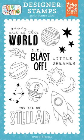 Echo Park Blast Off Clear Stamp Out Of This World (BO407041) Echo Park Blast Off Clear Stamp Out Of This World (BO407041)