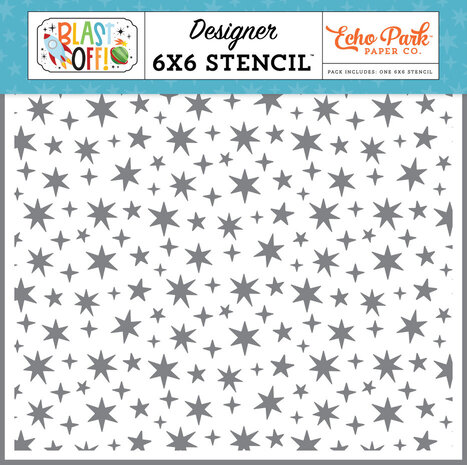 Echo Park Blast Off Stencil Stellar Starbursts (BO407033) Echo Park Blast Off Stencil Stellar Starbursts (BO407033)