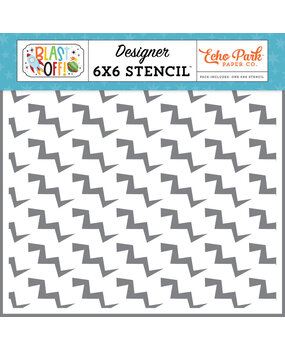 Echo Park Blast Off Stencil Zig Zag Zaps (BO407034)*