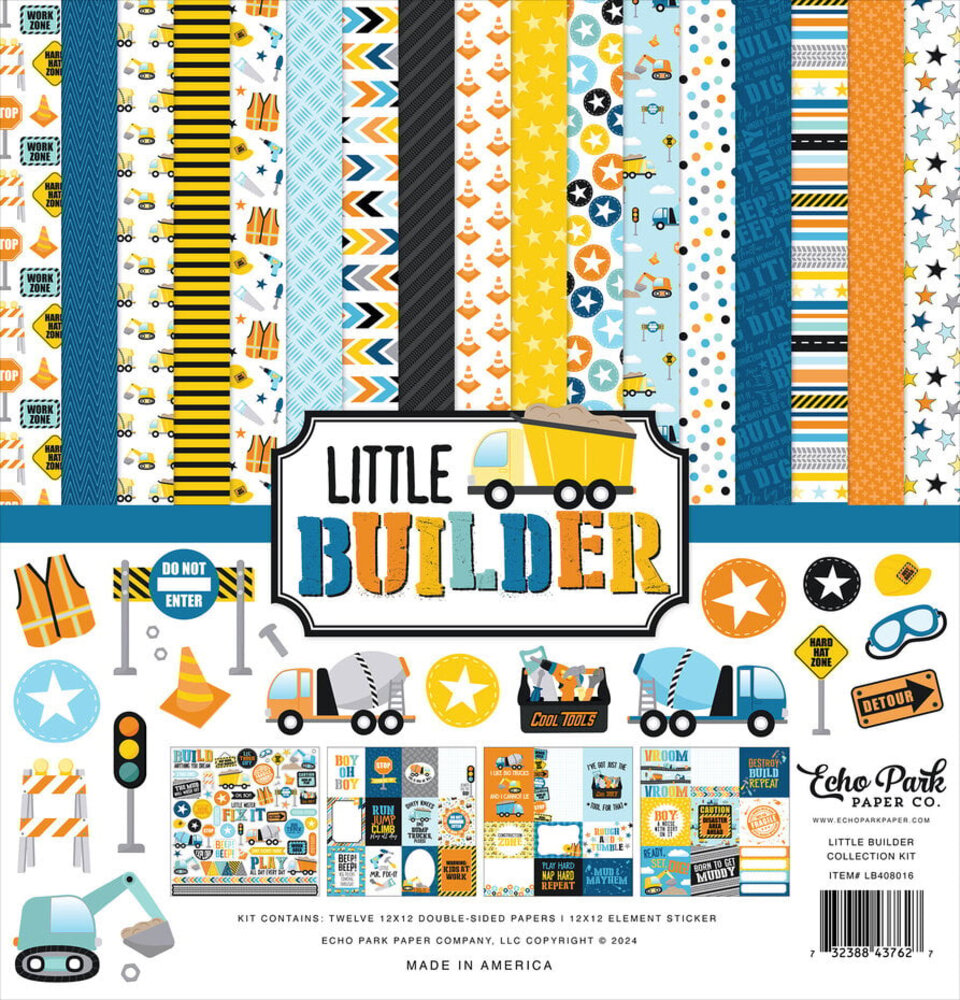 Echo Park Little Builder 12x12 Inch Collection Kit (LB408016) Echo Park Little Builder 12x12 Inch Collection Kit (LB408016)