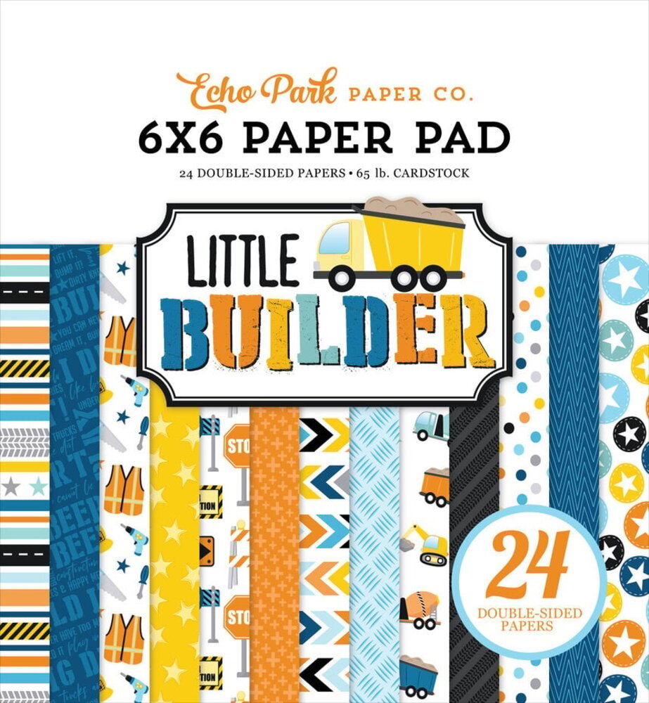 Echo Park Little Builder 6x6 Inch Paper Pad (LB408023)