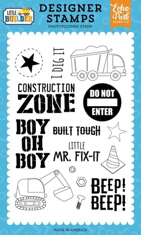 Echo Park Little Builder Clear Stamp Construction Zone (LB408041) Echo Park Little Builder Clear Stamp Construction Zone (LB408041)