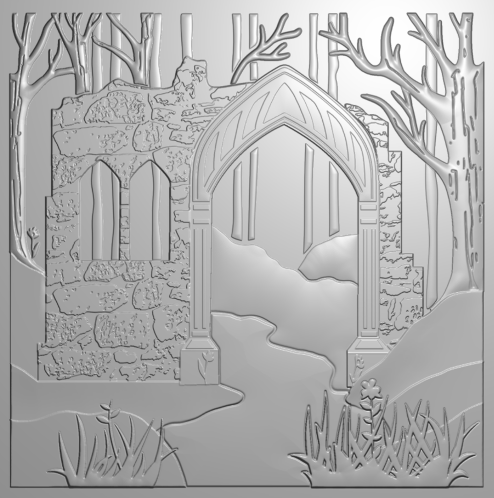 Crafter's Companion Fairy Glade 3D Embossing Folder Into the Woods (SS-FG-3D-EF5-ITW)