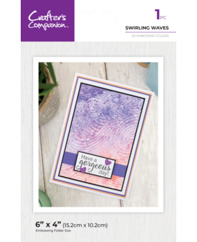 Crafter's Companion Swirling Waves 3D Embossing Folder (CC-3D-EF4-SWWA) Crafter's Companion Swirling Waves 3D Embossing Folder (CC-3D-EF4-SWWA)