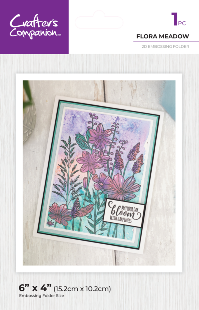 Crafter's Companion Flora Meadow 2D Embossing Folder (CC-EF4-FLOM) Crafter's Companion Flora Meadow 2D Embossing Folder (CC-EF4-FLOM)