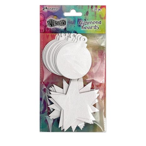Ranger Dylusions Dyamond Boards Small Baubles & Stars (DYM86789)