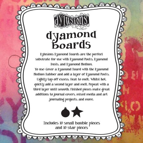 Ranger Dylusions Dyamond Boards Small Baubles & Stars (DYM86789)