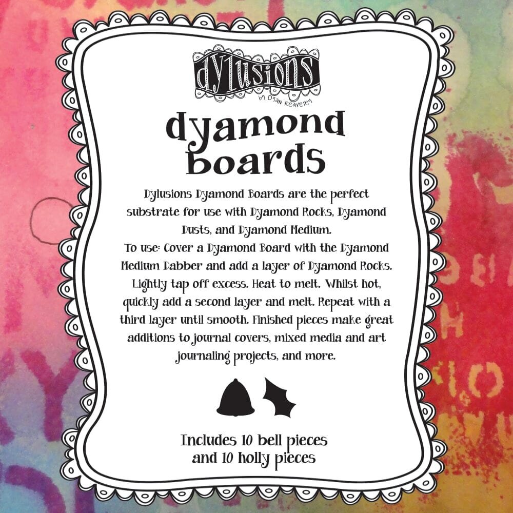 Ranger Dylusions Dyamond Boards Small Bells & Holly (DYM86833)