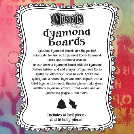 Ranger Dylusions Dyamond Boards Small Bells & Holly (DYM86833)