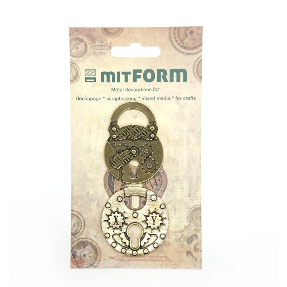 Mitform Padlocks 2 Metal Embellishments (MITS044) Mitform Padlocks 2 Metal Embellishments (MITS044)