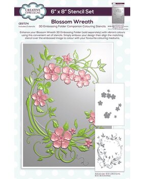 Creative Expressions Blossom Wreath Companion Colouring Stencil (CEST174) Creative Expressions Blossom Wreath Companion Colouring Stencil (CEST174)