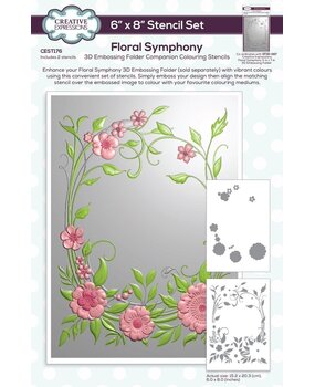 Creative Expressions Floral Symphony Companion Colouring Stencil (CEST176)