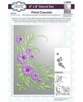 Creative Expressions Petal Cascade Companion Colouring Stencil (CEST177) Creative Expressions Petal Cascade Companion Colouring Stencil (CEST177)