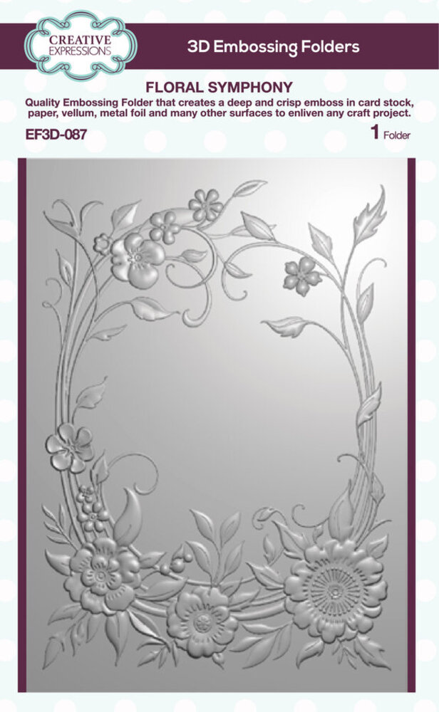 Creative Expressions Floral Symphony 3D Embossing Folder (EF3D-087) Creative Expressions Floral Symphony 3D Embossing Folder (EF3D-087)