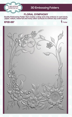 Creative Expressions Floral Symphony 3D Embossing Folder (EF3D-087) Creative Expressions Floral Symphony 3D Embossing Folder (EF3D-087)