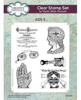 Creative Expressions Taylor Made Journals Clear Stamp A5 Ads 3 (CEC1140) Creative Expressions Taylor Made Journals Clear Stamp A5 Ads 3 (CEC1140)