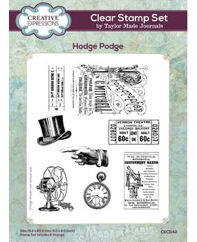 Creative Expressions Taylor Made Journals Clear Stamp A5 Hodge Podge (CEC1142) Creative Expressions Taylor Made Journals Clear Stamp A5 Hodge Podge (CEC1142)