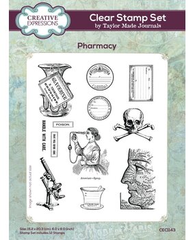 Creative Expressions Taylor Made Journals Clear Stamp A5 Pharmacy (CEC1143) Creative Expressions Taylor Made Journals Clear Stamp A5 Pharmacy (CEC1143)