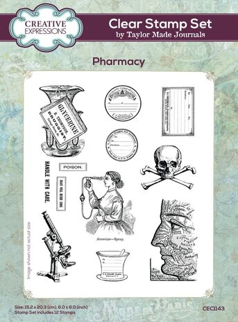 Creative Expressions Taylor Made Journals Clear Stamp A5 Pharmacy (CEC1143) Creative Expressions Taylor Made Journals Clear Stamp A5 Pharmacy (CEC1143)