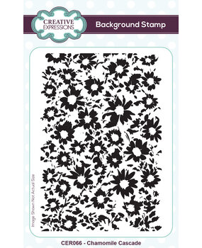 Creative Expressions Background Rubber Stamp A6 Chamomile Cascade (CER066)
