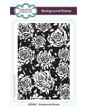Creative Expressions Background Rubber Stamp A6 Enamoured Roses (CER067) Creative Expressions Background Rubber Stamp A6 Enamoured Roses (CER067)