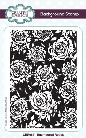 Creative Expressions Background Rubber Stamp A6 Enamoured Roses (CER067) Creative Expressions Background Rubber Stamp A6 Enamoured Roses (CER067)