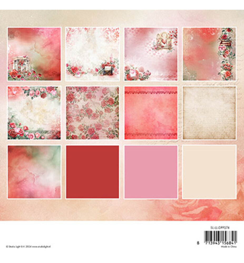 Studio Light Love of my life 8x8 Inch Background Paper Pad (SL-LL-DPP274) Studio Light Love of my life 8x8 Inch Background Paper Pad (SL-LL-DPP274)