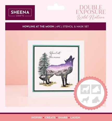 Sheena Wild Nature Stencil Set Howling at the Moon (SD-DEWN-STEN-HATM) Sheena Wild Nature Stencil Set Howling at the Moon (SD-DEWN-STEN-HATM)