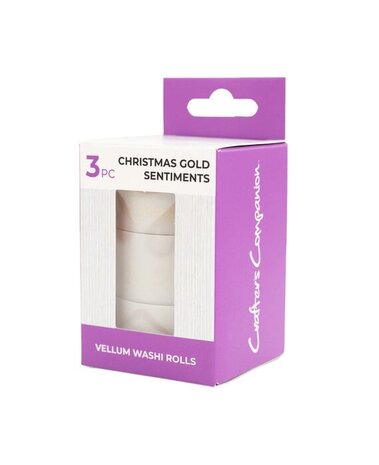 Crafter's Companion Vellum Washi Rolls Christmas Gold Sentiments (CC-VWAS-XMAS-GOLD) Crafter's Companion Vellum Washi Rolls Christmas Gold Sentiments (CC-VWAS-XMAS-GOLD)