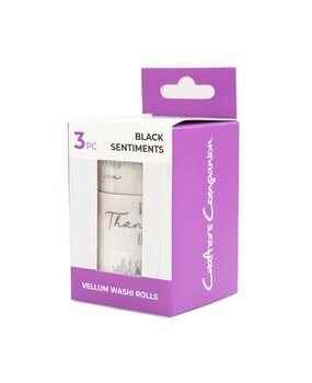 Crafter's Companion Vellum Washi Rolls Black Sentiments (CC-VWAS-BLACK)