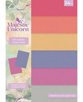 Crafter's Companion Majestic Unicorn A4 Luxury Linen Card Pack (MU-LINEN-A4) Crafter's Companion Majestic Unicorn A4 Luxury Linen Card Pack (MU-LINEN-A4)